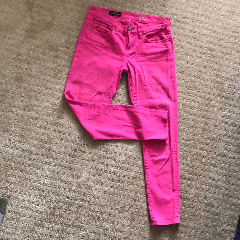 Hot Pink J.Crew Toothpick style jeans sz 28 Talk